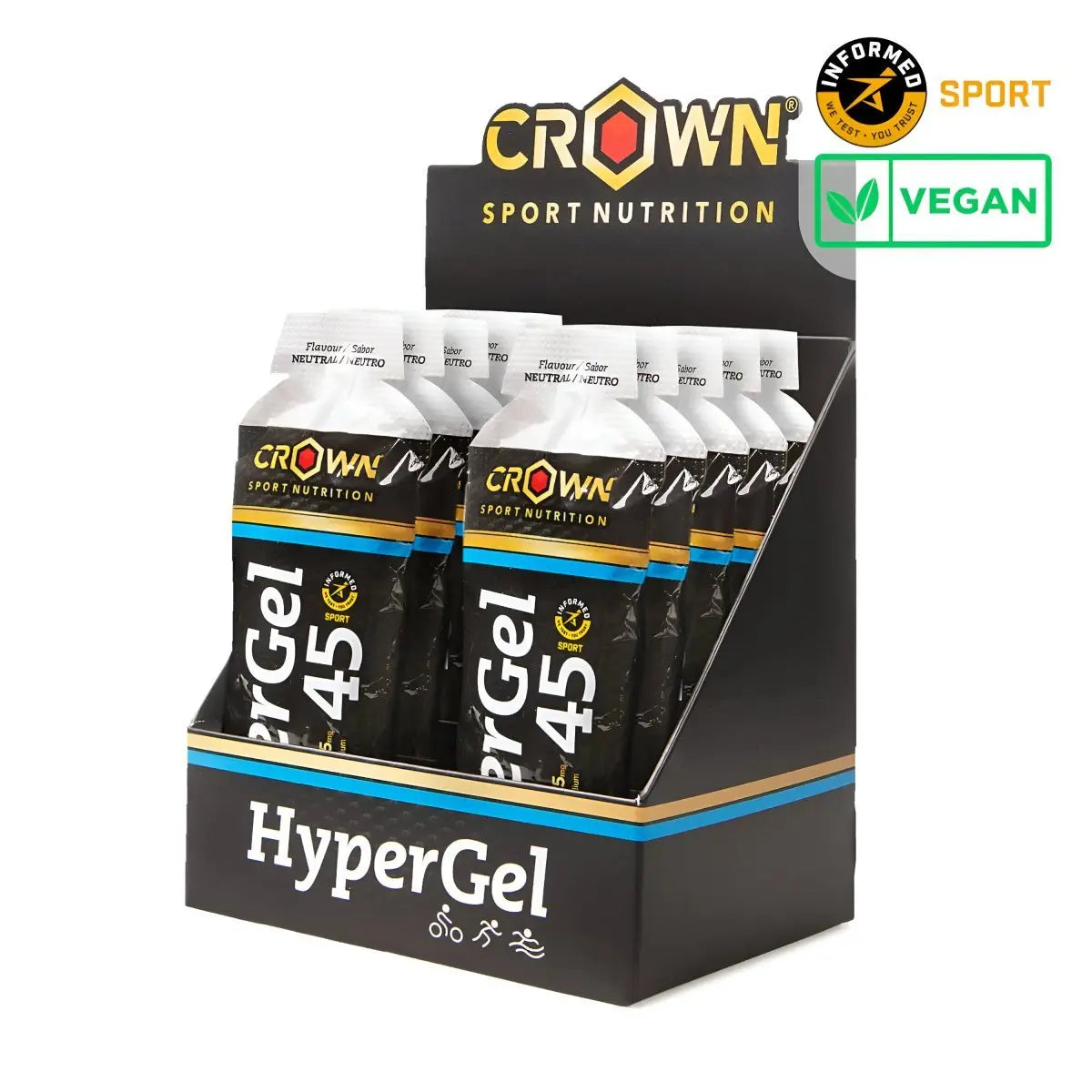 GEL ENERGÉTICO CROWN SPORT NUTRITION HYPERGEL 45