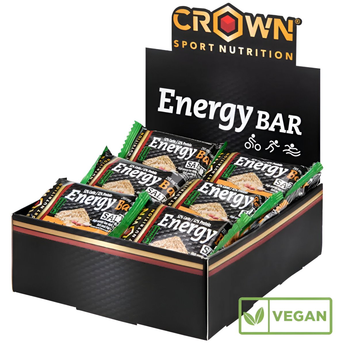 BARRITA ENERGÉTICA CROWN SPORT NUTRITION ENERGY VEGAN BAR - Ultimate Gains