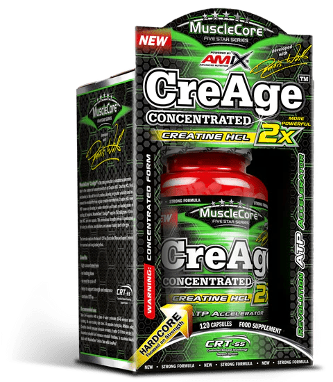 Creatina CreAge Concentrated Amix Musclecore 120 Cápsulas Ultimate Gains Amix