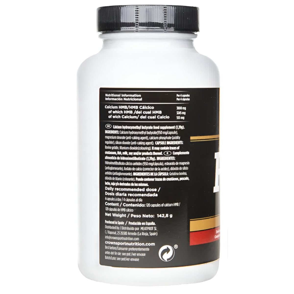 HMB 3800 CROWN SPORT NUTRITION 120 CÁPSULAS - Ultimate Gains