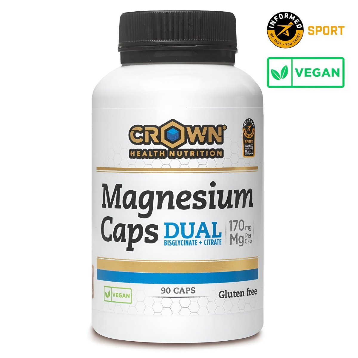 MAGNESIO CROWN SPORT NUTRITION MAGNESIUM CAPS DUAL - Ultimate Gains