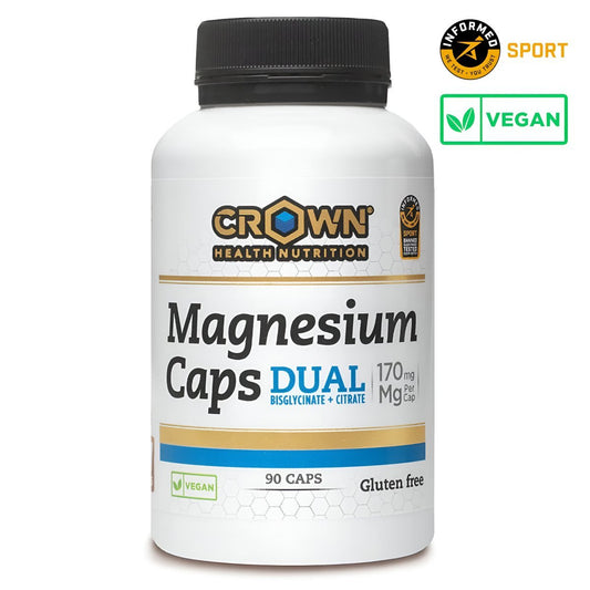 MAGNESIO CROWN SPORT NUTRITION MAGNESIUM CAPS DUAL - Ultimate Gains