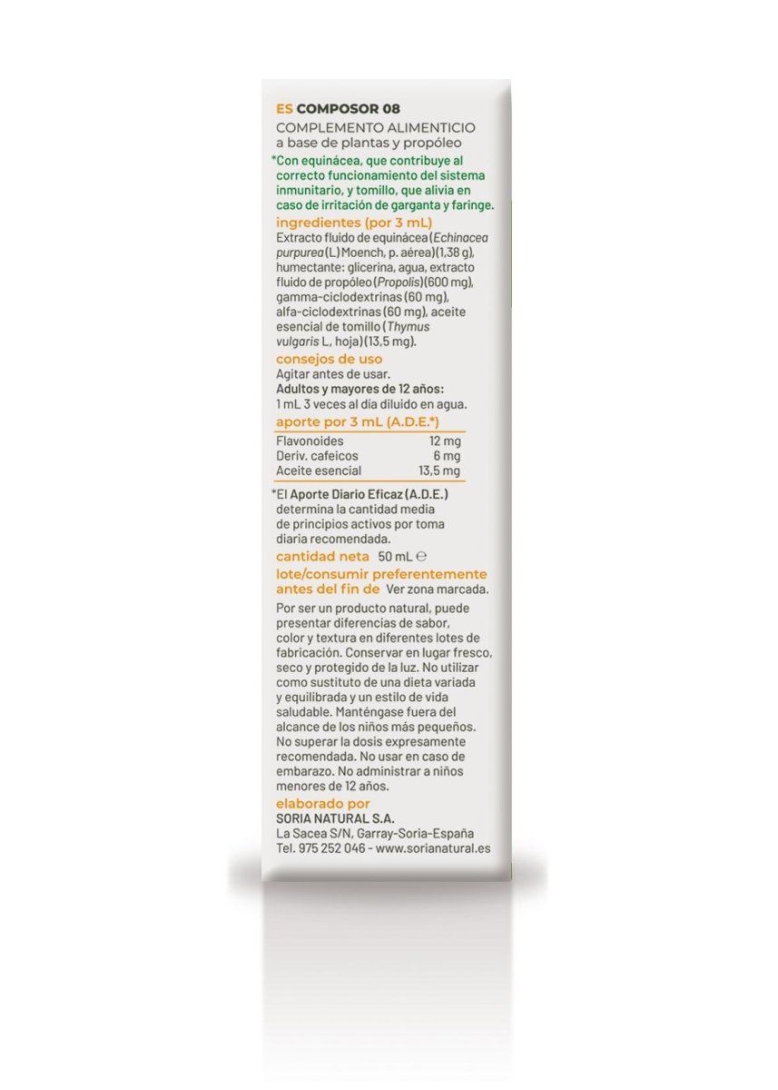 Pack 2 Composor 08 Extracto Soria Natural 50ml Ultimate Gains Soria Natural