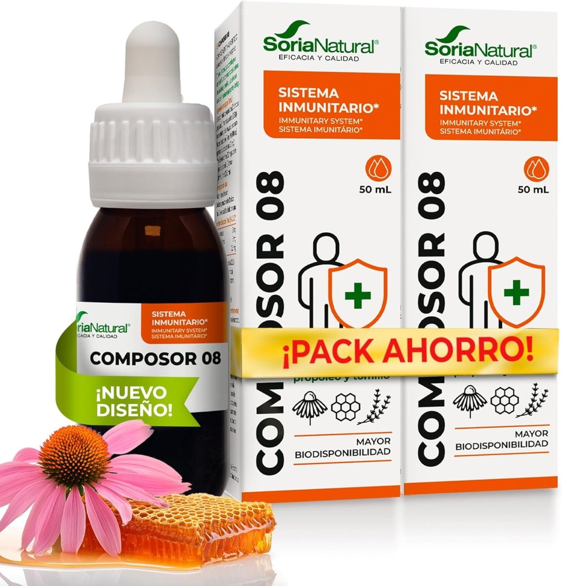 Pack 2 Composor 08 Extracto Soria Natural 50ml Ultimate Gains Soria Natural