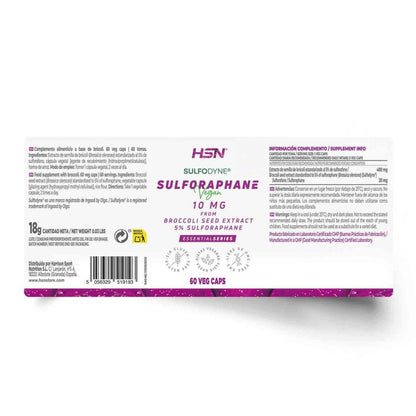 Sulforafano de Brocoli 10mg (200mg Sulfodyne) HSN 60 Cápsulas Ultimate Gains HSN