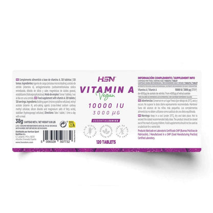 Vitamina A 10000UI HSN 120 Cápsulas Ultimate Gains HSN