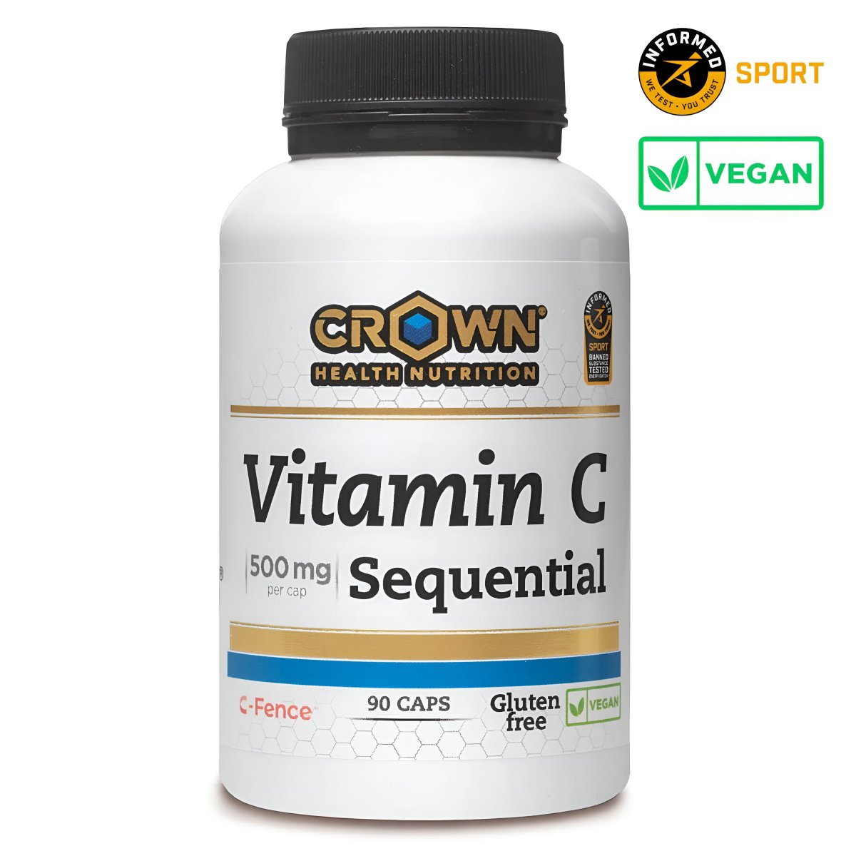 VITAMINA C SEQUENTIAL CROWN SPORT NUTRITION 90 CÁPSULAS - Ultimate Gains