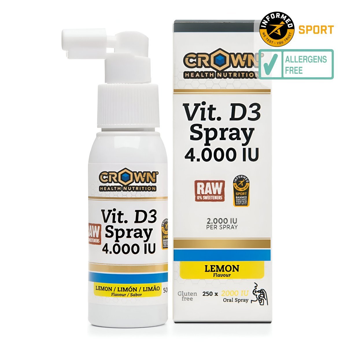 VITAMINA D3 SPRAY 4000 UI CROWN SPORT NUTRITION - Ultimate Gains