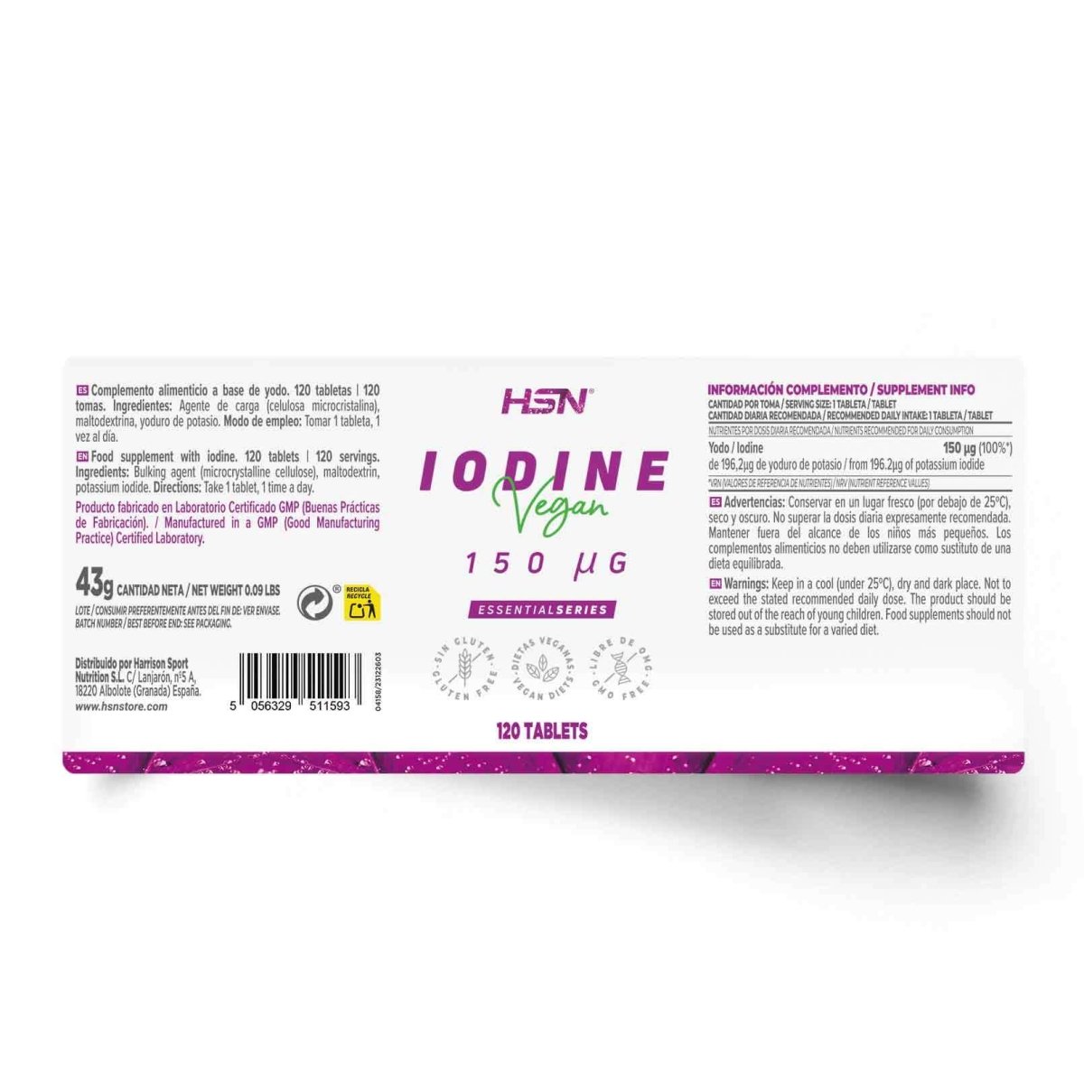 Yodo 150mcg HSN 120 Cápsulas Ultimate Gains HSN